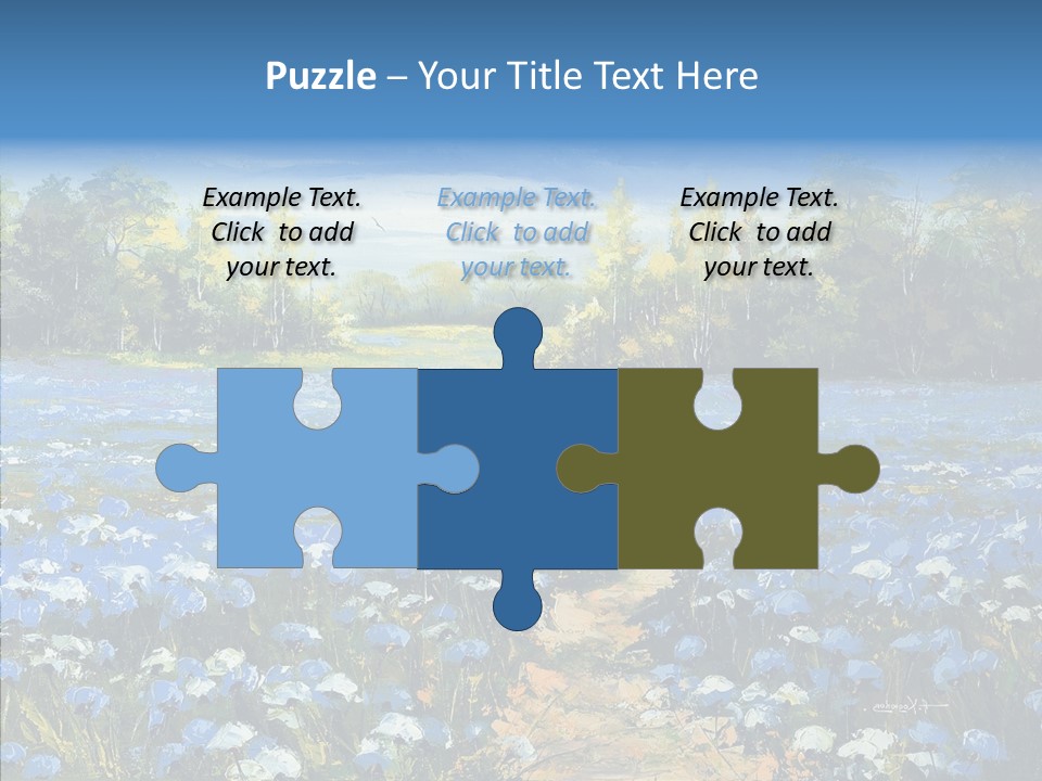 Birches Road Bush PowerPoint Template