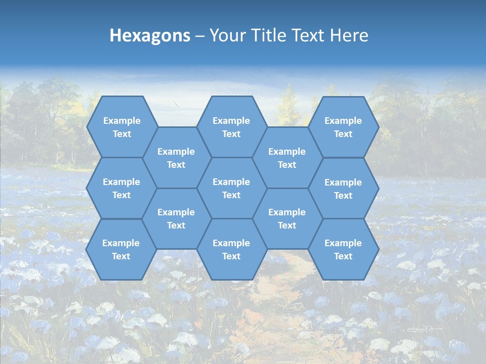 Birches Road Bush PowerPoint Template