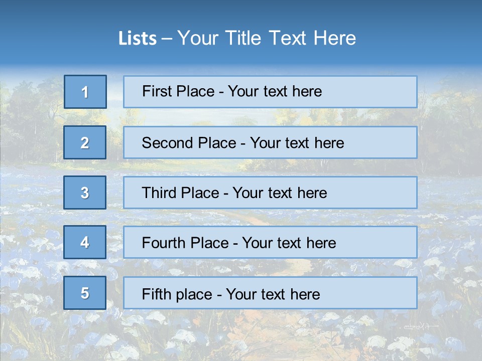 Birches Road Bush PowerPoint Template