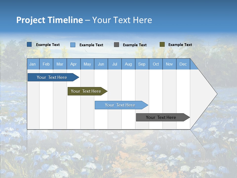 Birches Road Bush PowerPoint Template