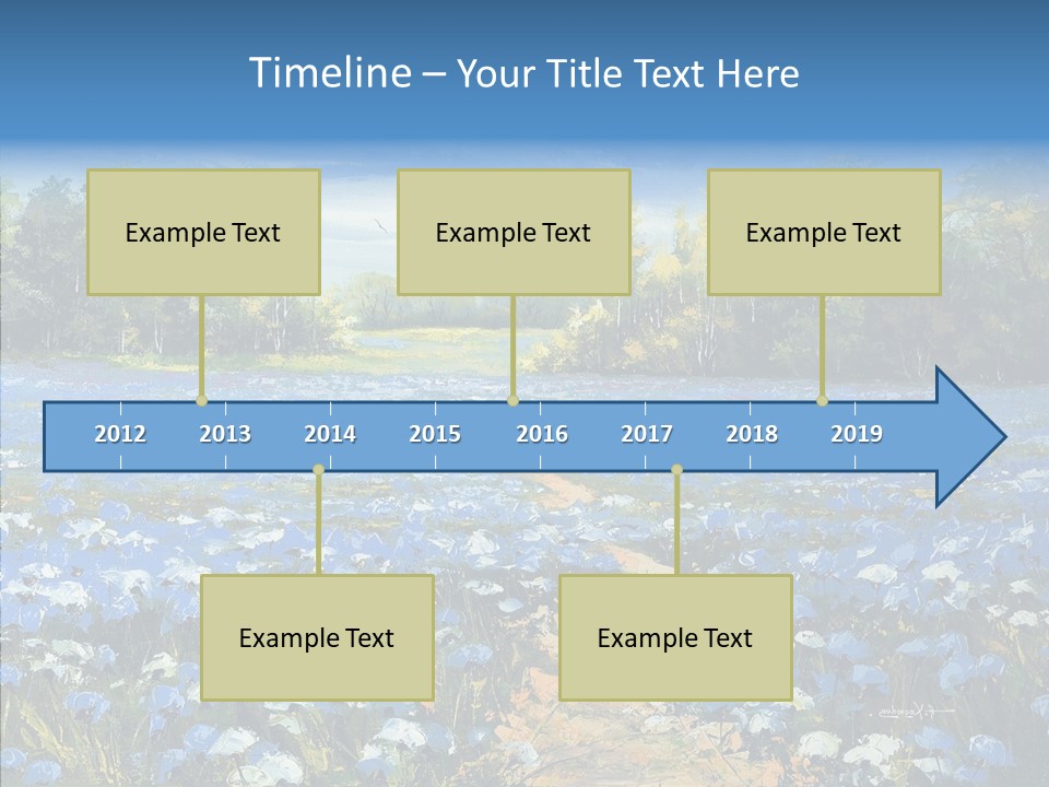 Birches Road Bush PowerPoint Template