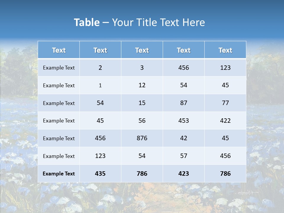 Birches Road Bush PowerPoint Template