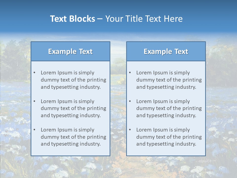 Birches Road Bush PowerPoint Template