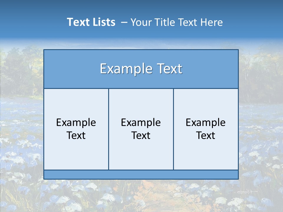 Birches Road Bush PowerPoint Template
