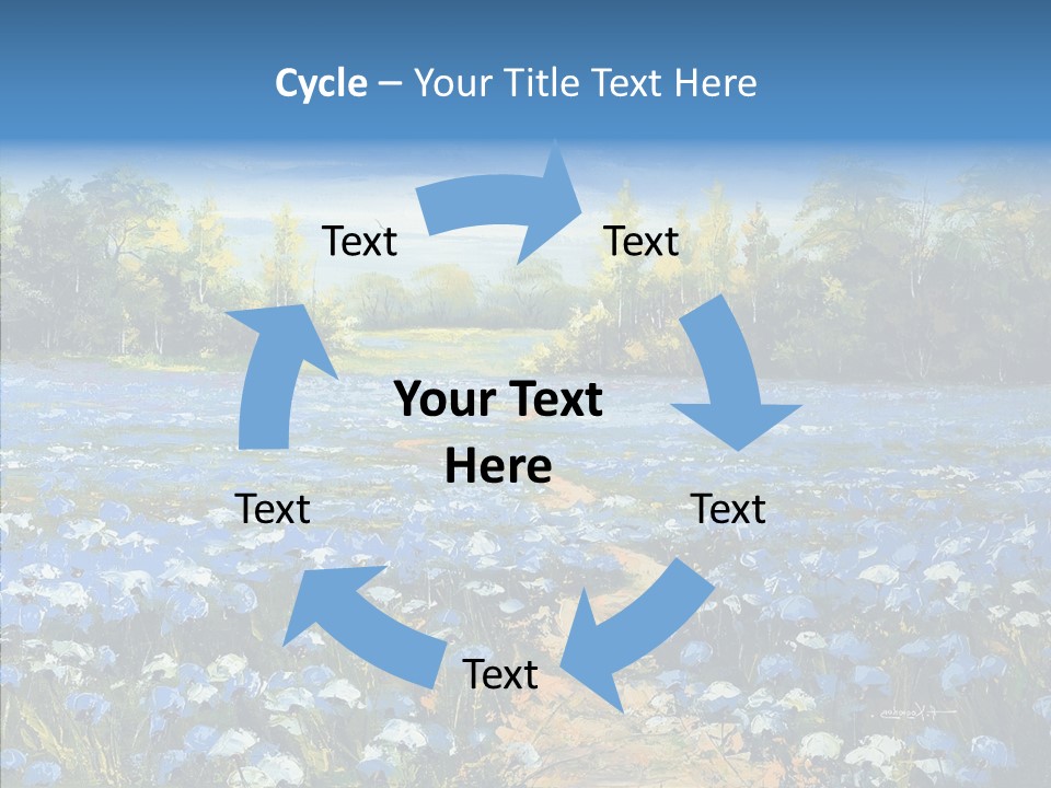 Birches Road Bush PowerPoint Template