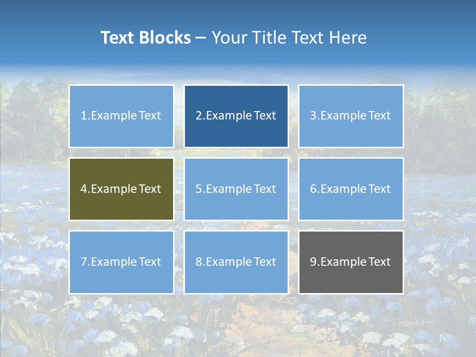 Birches Road Bush PowerPoint Template