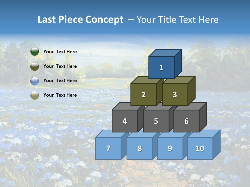 Birches Road Bush PowerPoint Template