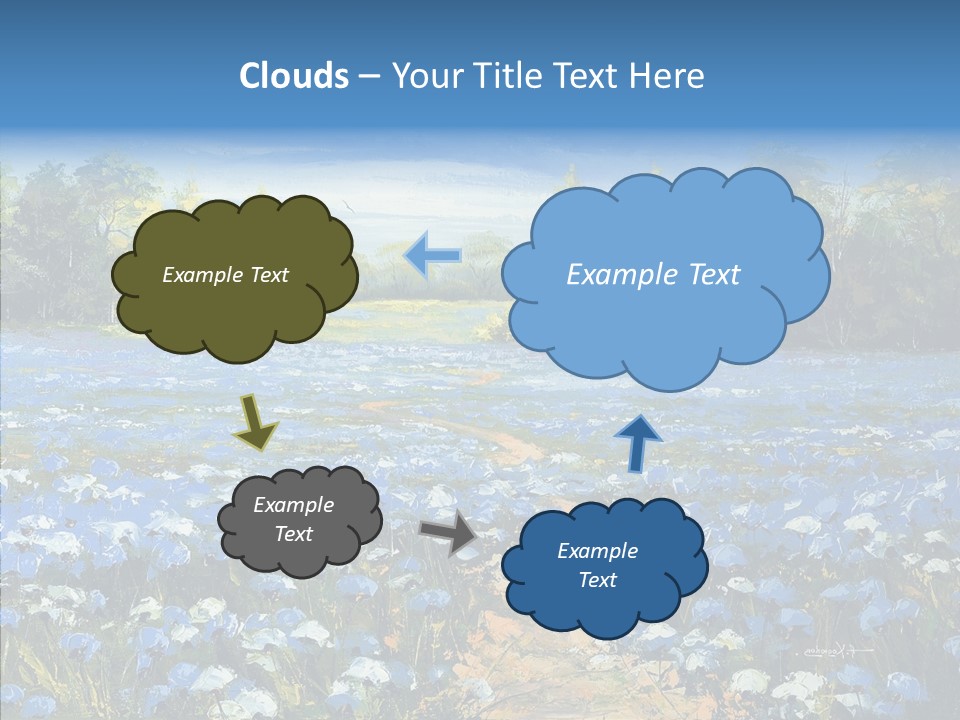Birches Road Bush PowerPoint Template