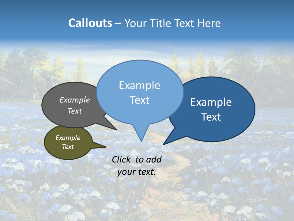 Birches Road Bush PowerPoint Template