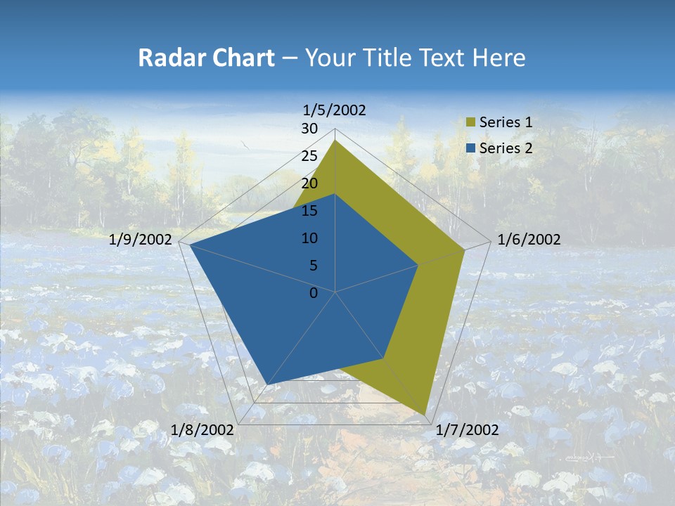 Birches Road Bush PowerPoint Template