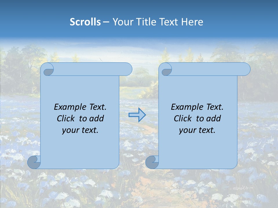Birches Road Bush PowerPoint Template