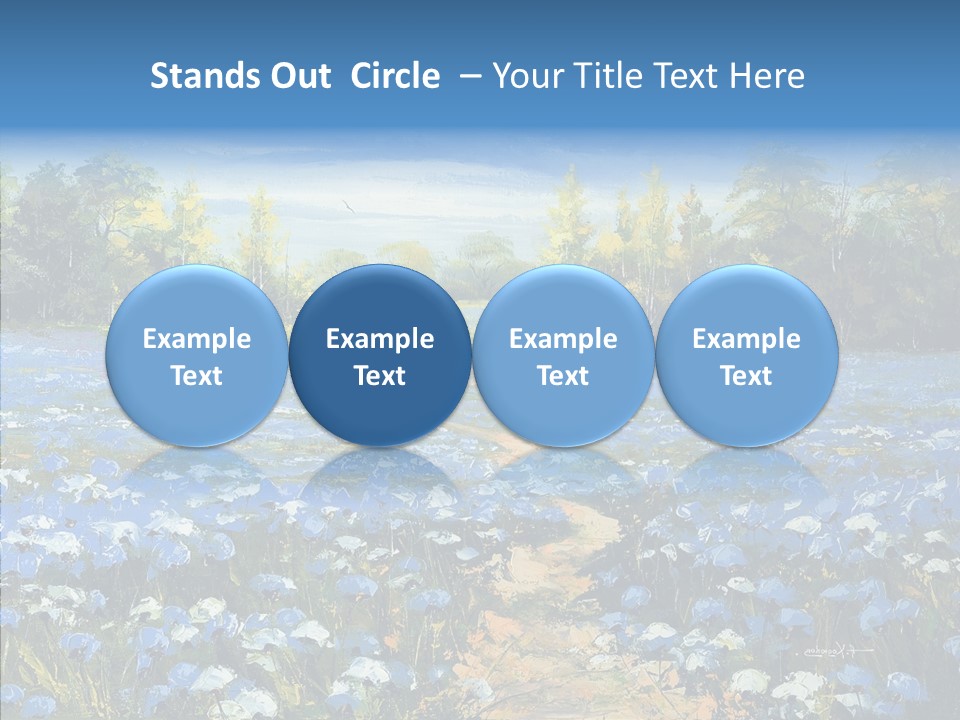 Birches Road Bush PowerPoint Template