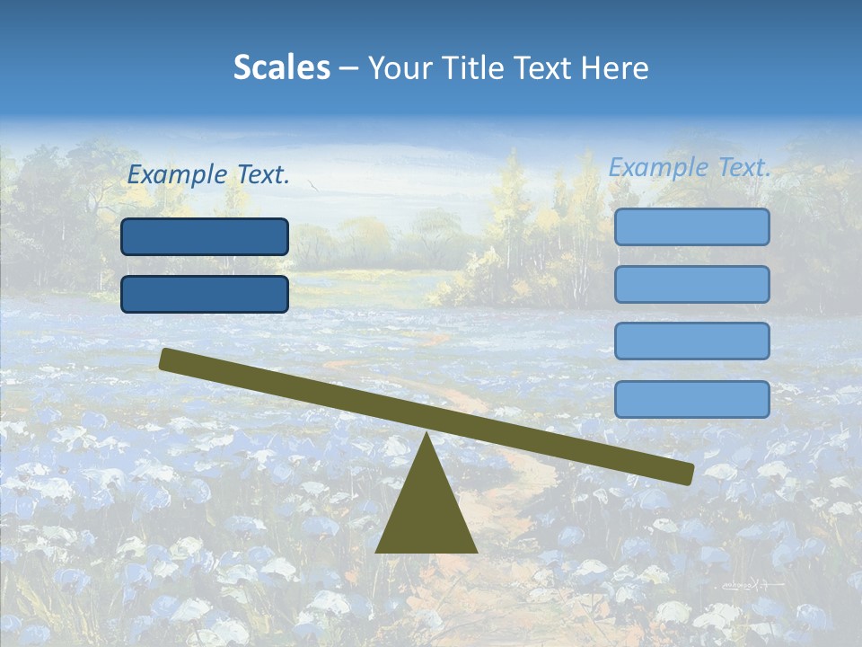 Birches Road Bush PowerPoint Template