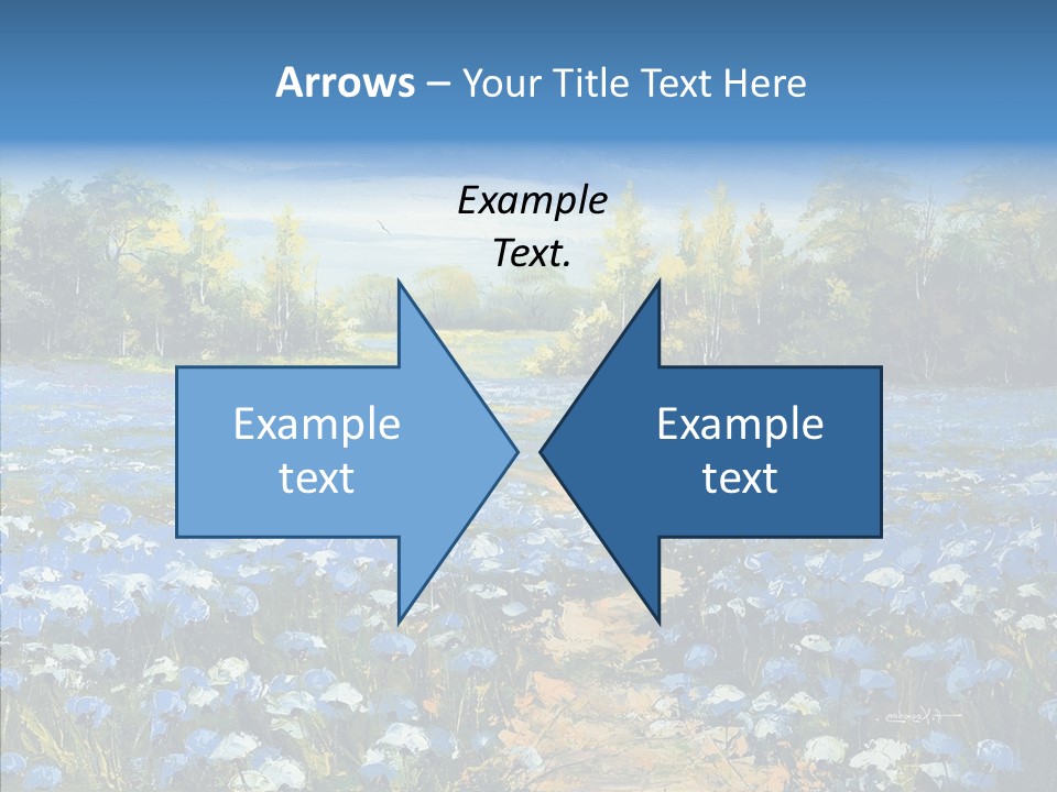 Birches Road Bush PowerPoint Template