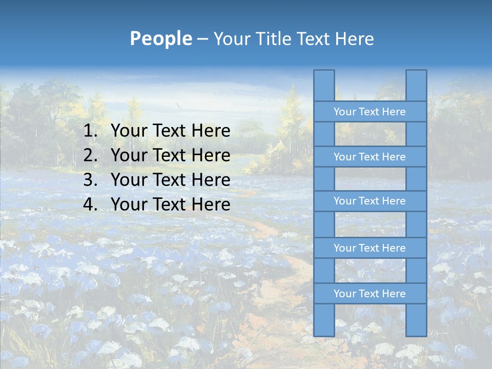 Birches Road Bush PowerPoint Template