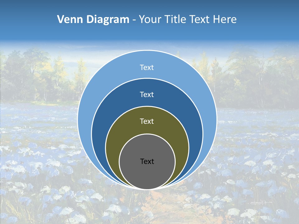 Birches Road Bush PowerPoint Template