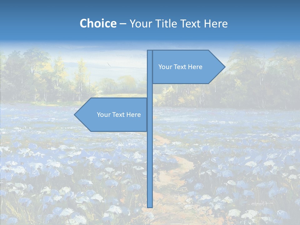 Birches Road Bush PowerPoint Template