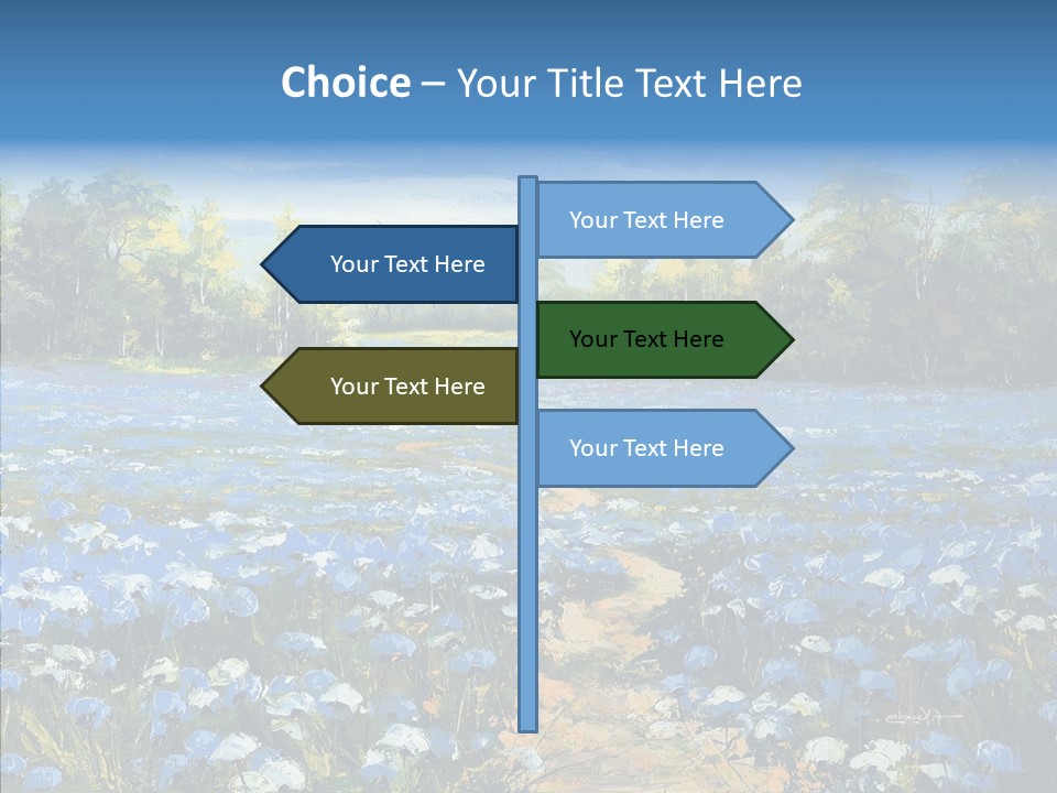 Birches Road Bush PowerPoint Template