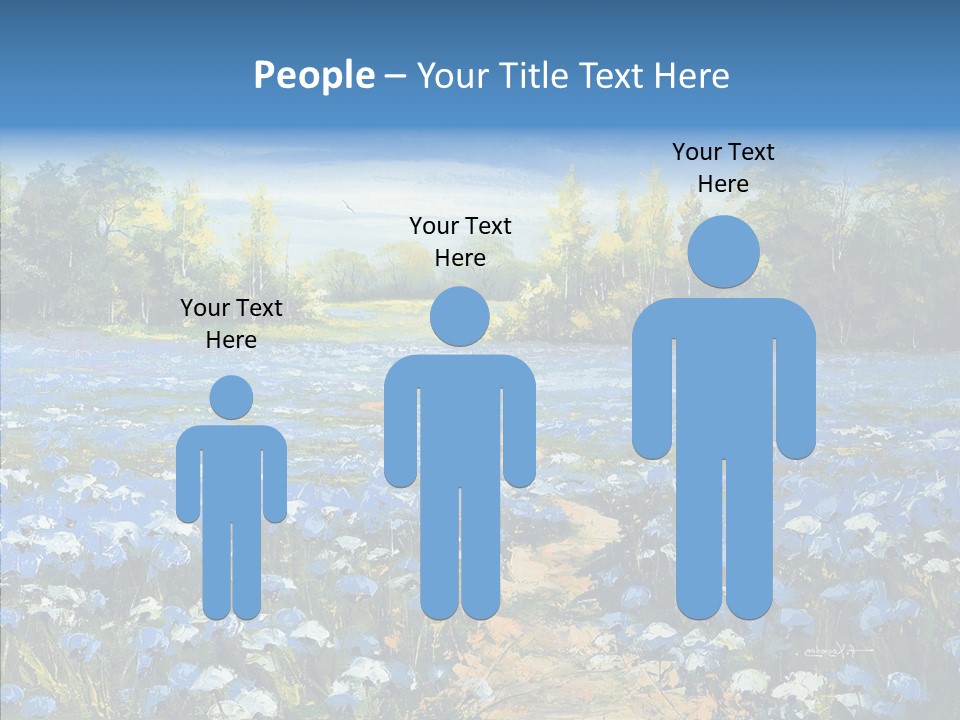 Birches Road Bush PowerPoint Template