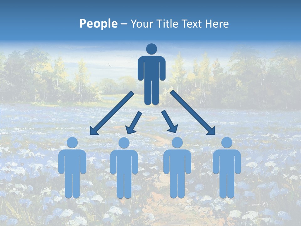 Birches Road Bush PowerPoint Template