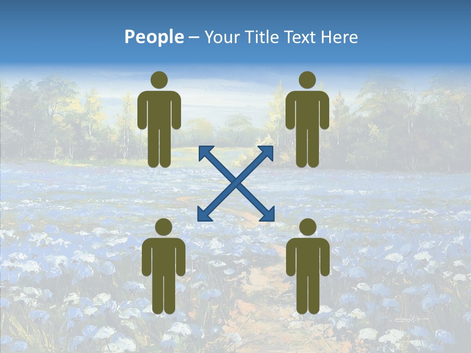 Birches Road Bush PowerPoint Template