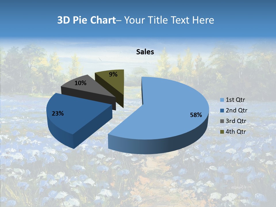 Birches Road Bush PowerPoint Template