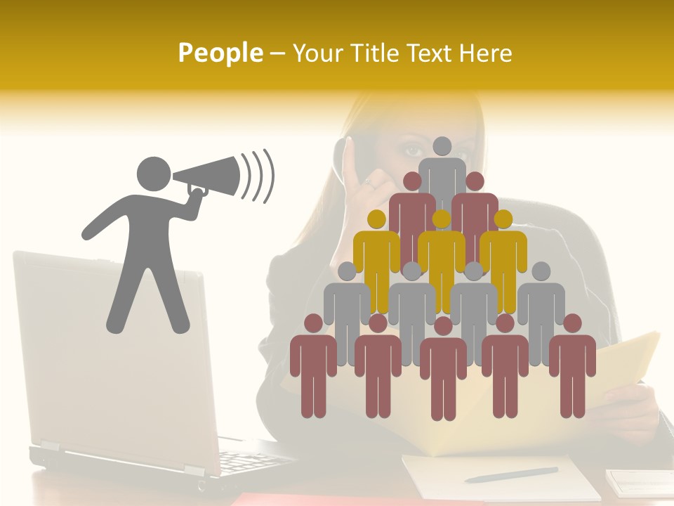 Women Person Leader PowerPoint Template