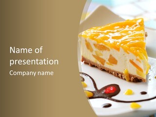 Mango Restaurant Cake PowerPoint Template