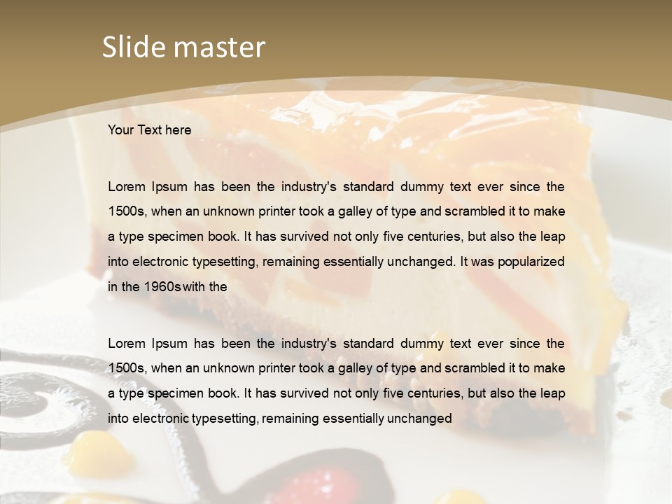 Mango Restaurant Cake PowerPoint Template