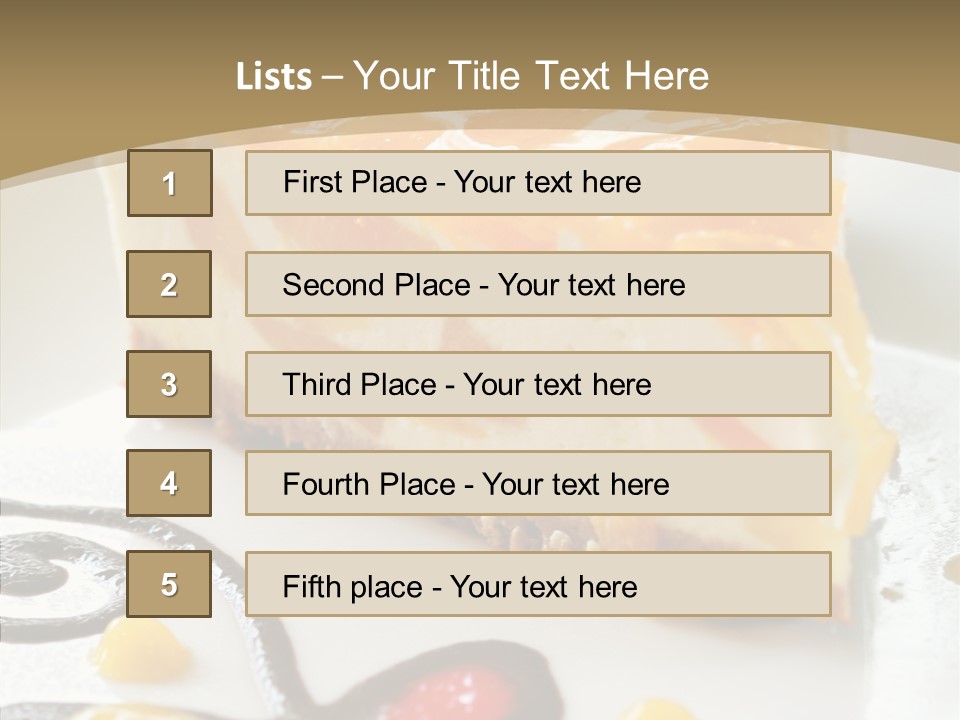 Mango Restaurant Cake PowerPoint Template