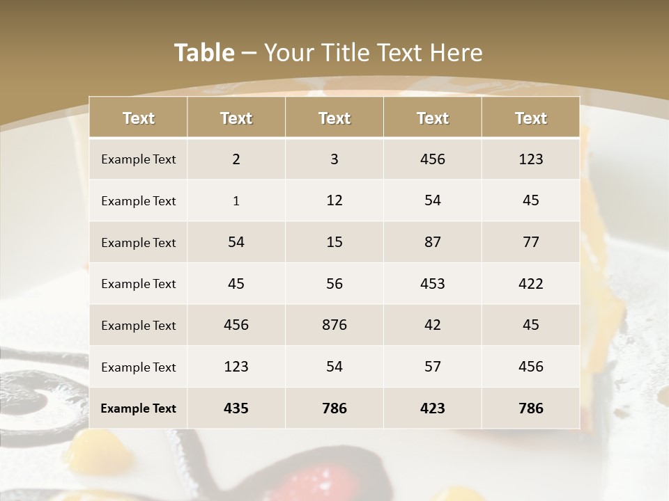 Mango Restaurant Cake PowerPoint Template