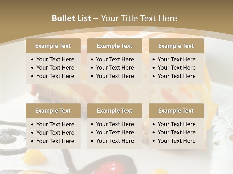 Mango Restaurant Cake PowerPoint Template
