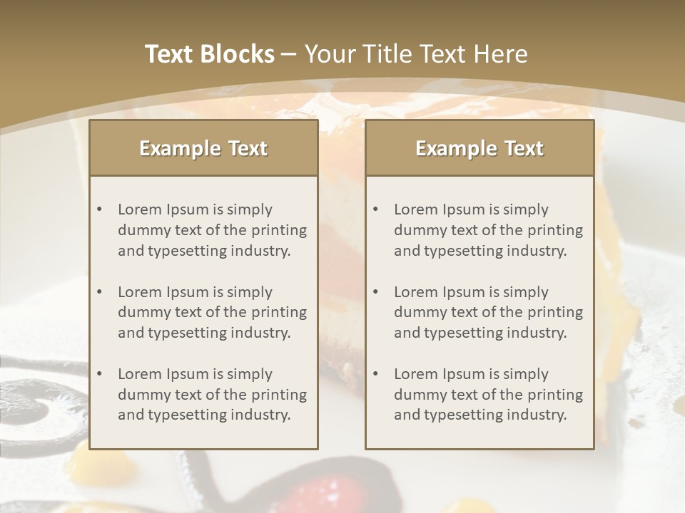 Mango Restaurant Cake PowerPoint Template
