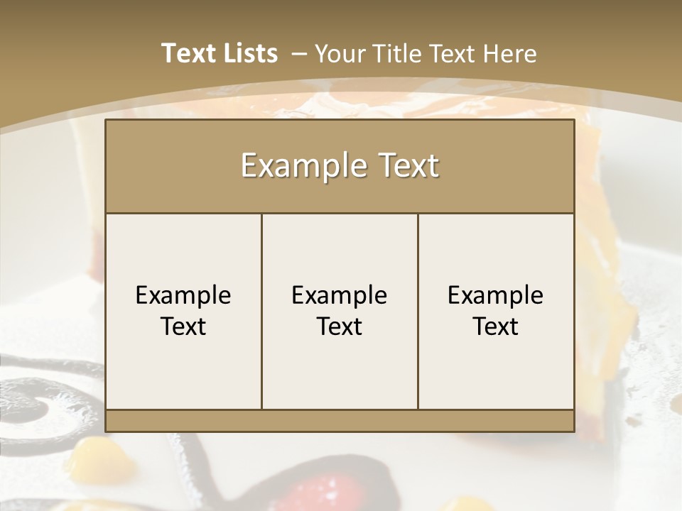 Mango Restaurant Cake PowerPoint Template