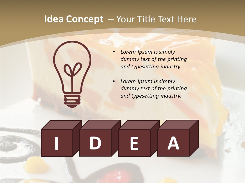 Mango Restaurant Cake PowerPoint Template