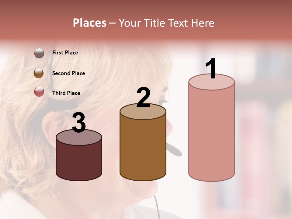 Female Microphone  PowerPoint Template