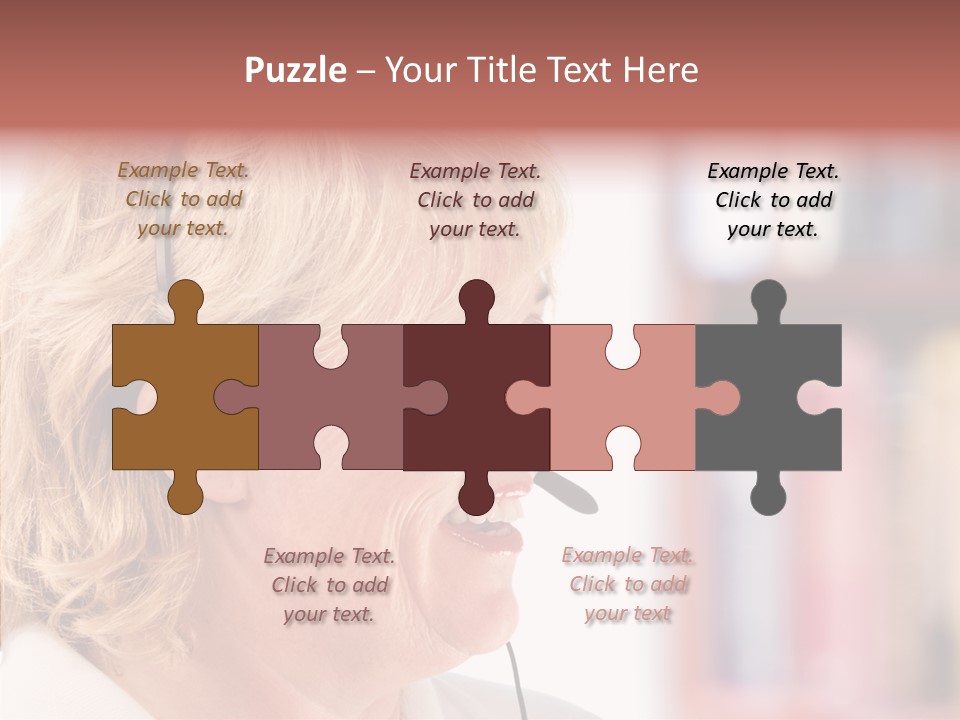 Female Microphone  PowerPoint Template