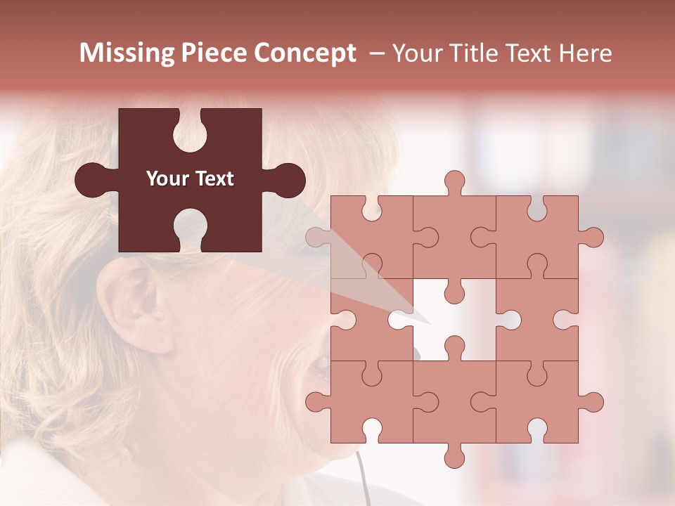 Female Microphone  PowerPoint Template