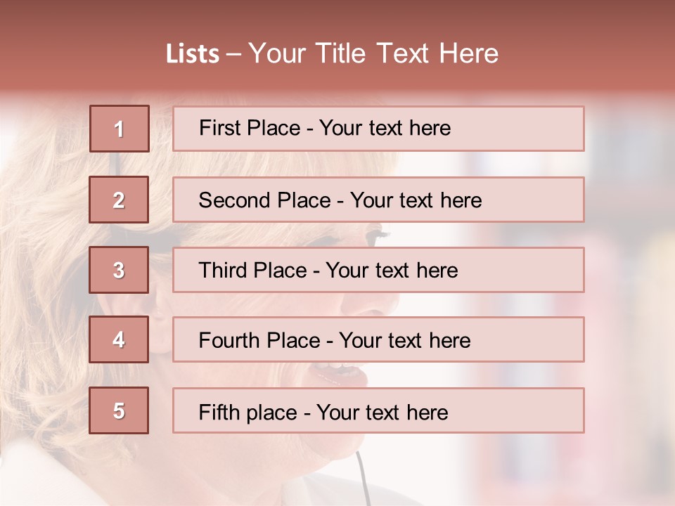 Female Microphone  PowerPoint Template