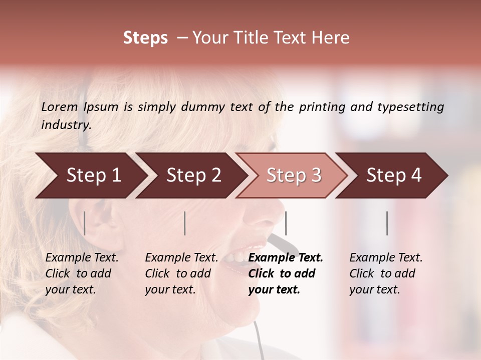 Female Microphone  PowerPoint Template