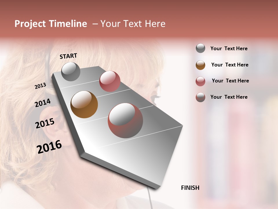 Female Microphone  PowerPoint Template