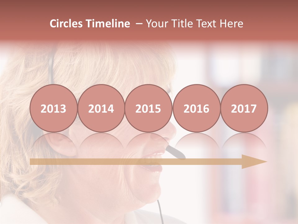 Female Microphone  PowerPoint Template