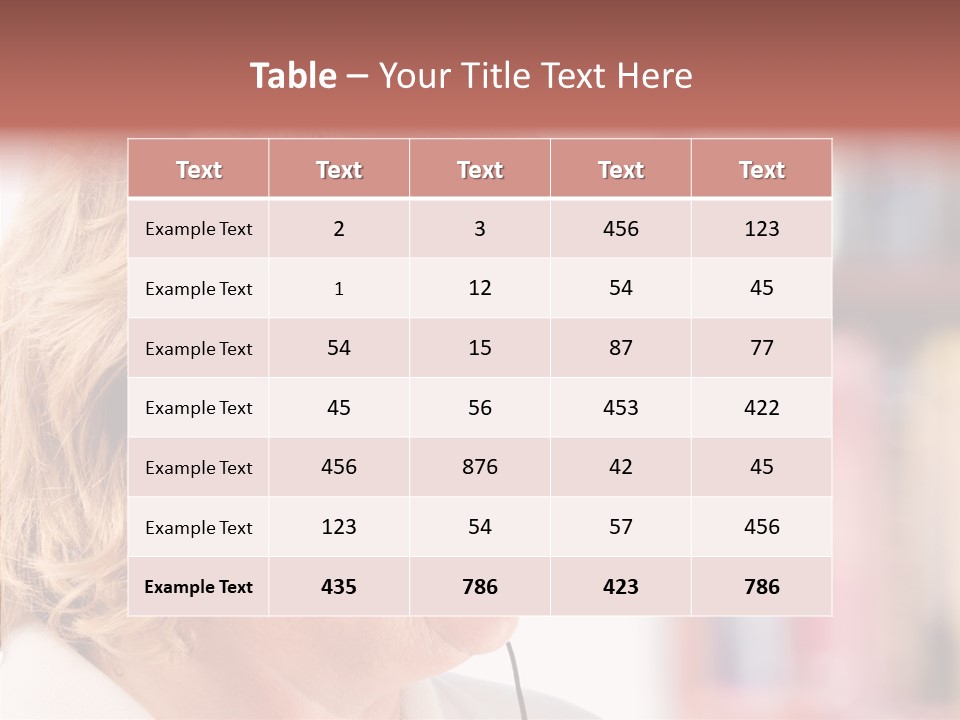 Female Microphone  PowerPoint Template