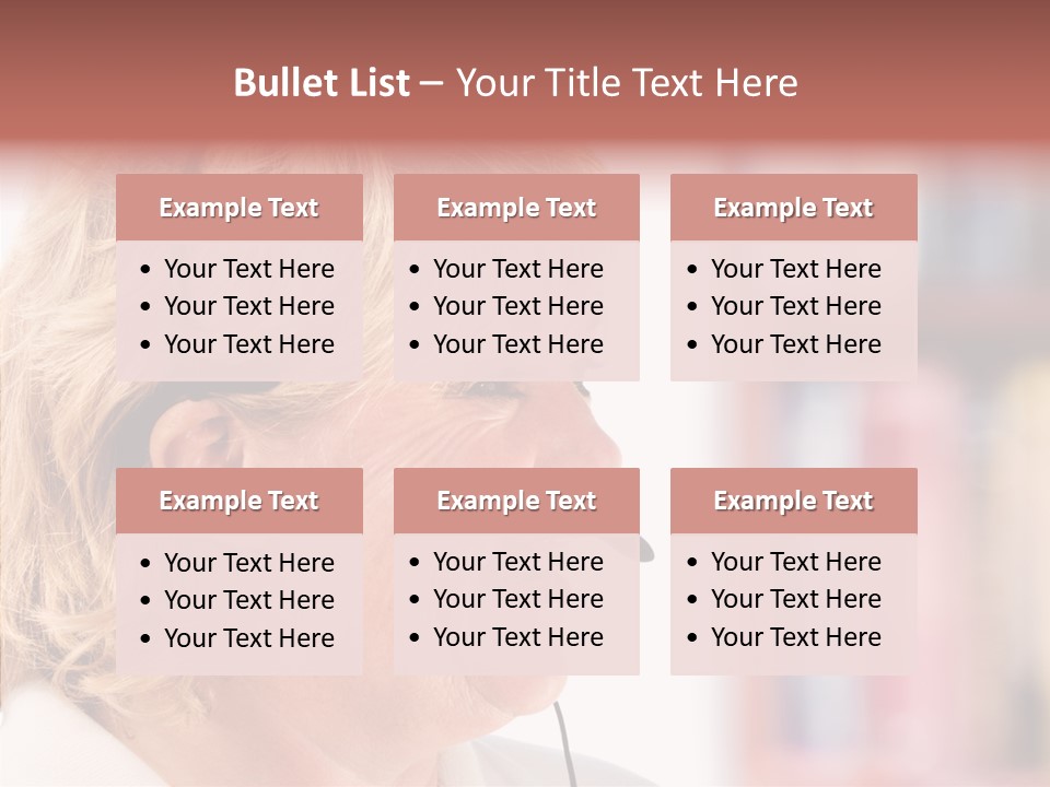 Female Microphone  PowerPoint Template