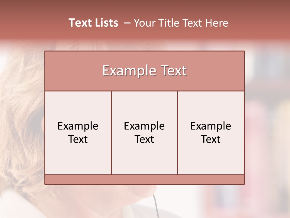 Female Microphone  PowerPoint Template