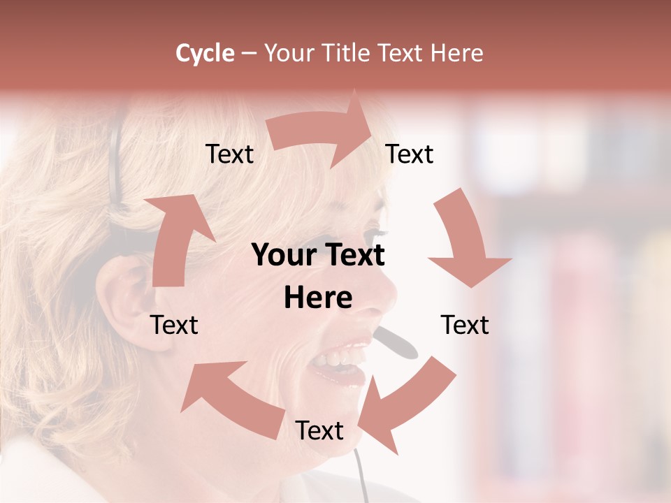 Female Microphone  PowerPoint Template