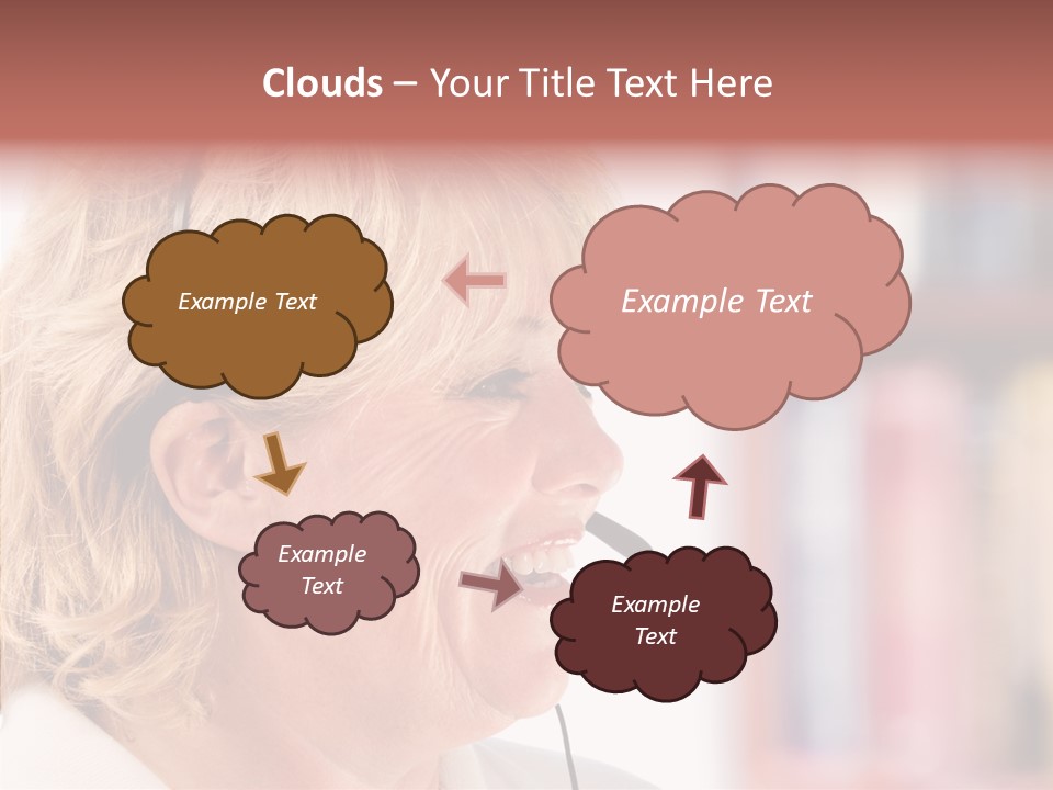 Female Microphone  PowerPoint Template