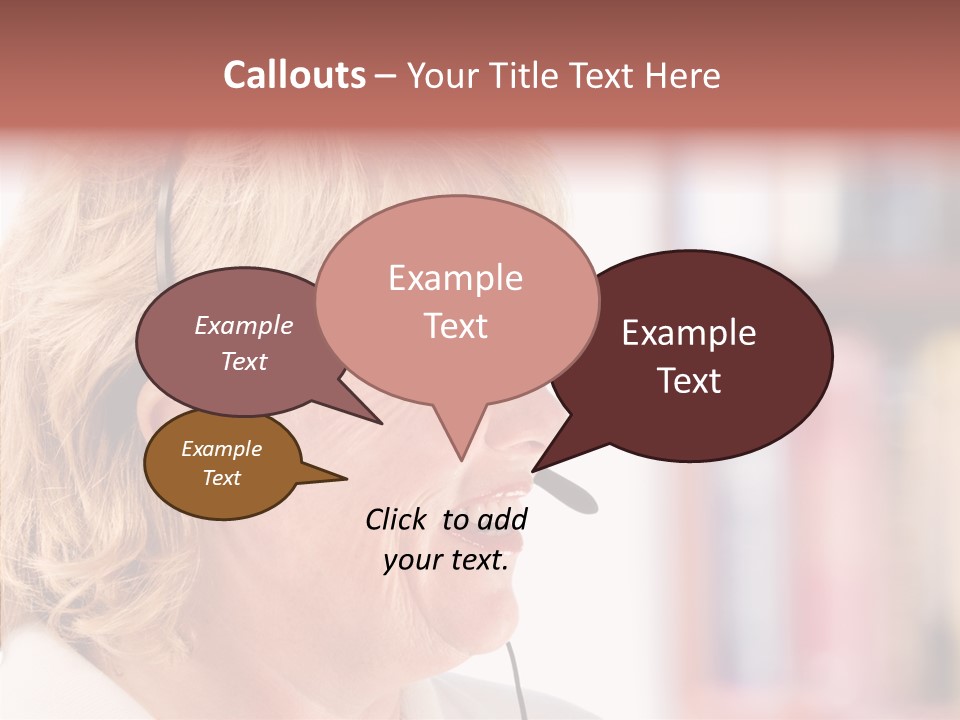 Female Microphone  PowerPoint Template
