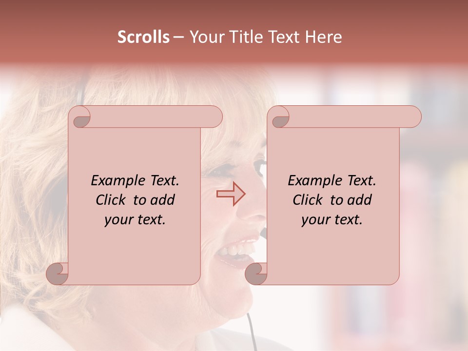 Female Microphone  PowerPoint Template