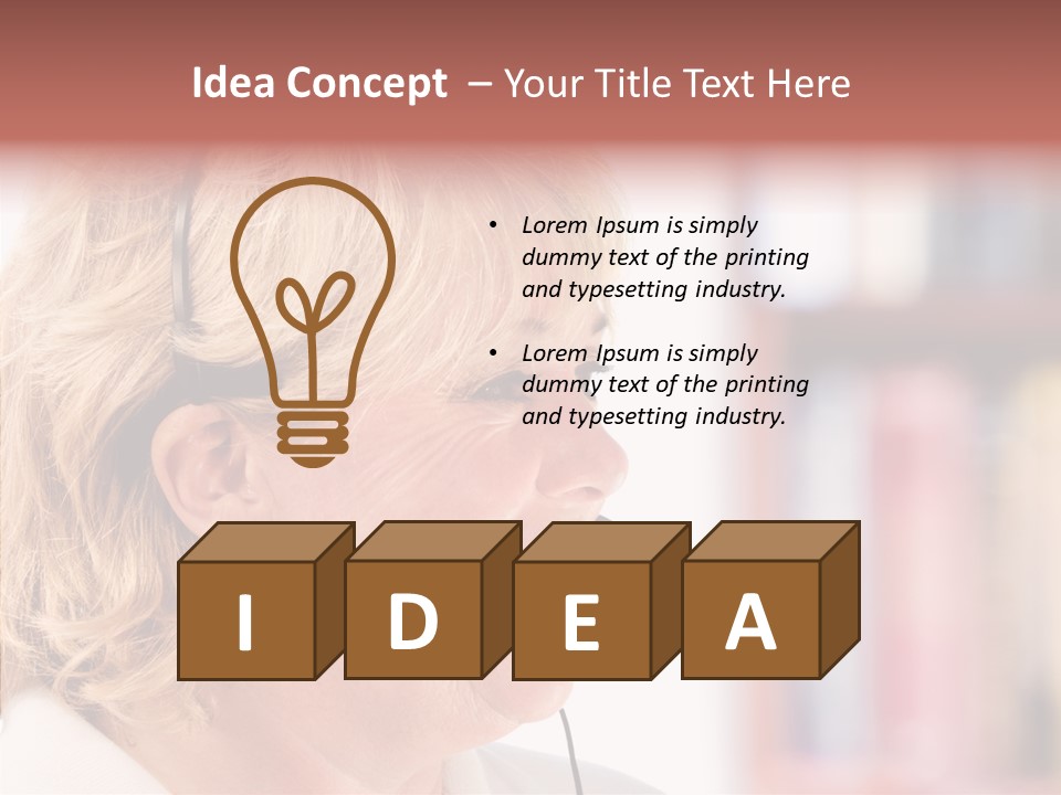 Female Microphone  PowerPoint Template